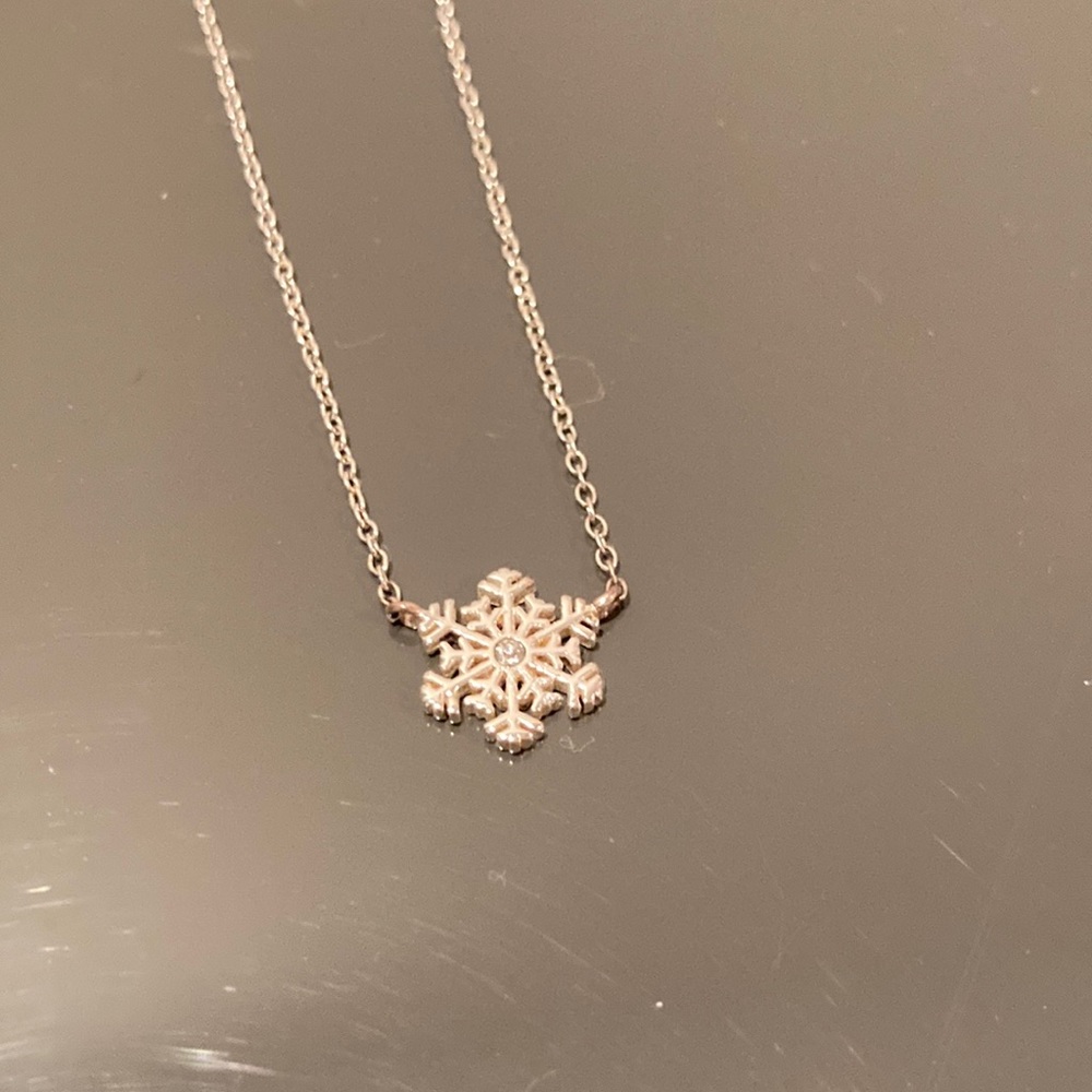 NWOT Dogeared Snowflake Necklace Silver